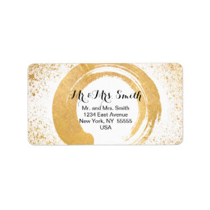 Gold Leaf Spray Postage & Briefpapier Etiket