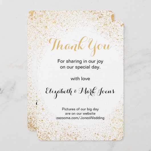 Gold Leaf Spry - Dank u voor uw briefkaart (Voorkant / Achterkant)