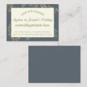 Gold Leaf Woodland Wedding Informatie Invoegen Informatiekaartje (Voorkant / Achterkant)
