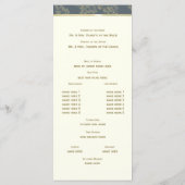 Gold Leaf Woodland Wedding Program Programma (Achterkant)