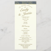 Gold Leaf Woodland Wedding Program Programma (Voorkant)