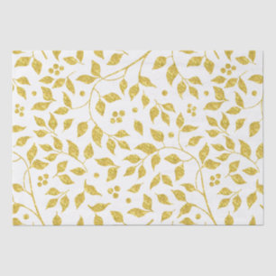 Gold Leafs Pattern Tissuepapier