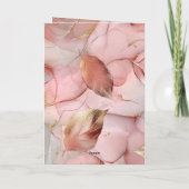 Gold Leaves Blush Pink Wedding Kaart (Achterkant)
