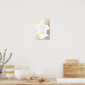 Gold Leaves Fall Wedding Welcome Sign Poster (Cuisine)