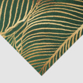 Gold Leaves Forest Green Elegant Pattern Tissuepapier (Detail)
