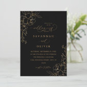 Gold led Floral Black & Gold Wedding (Staand voorkant)