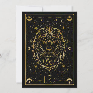 Gold Leo zodiac symbool