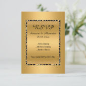 Gold Leopard All Occassion RSVP Invitation Kaart (Staand voorkant)