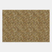 Gold Leopard Glitter Glam Inpakpapier Vel (Voorkant 2)