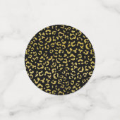 Gold Leopard, Glitter, Leopard Pattern, Birthday Confetti (Kleine voorkant)