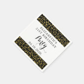 Gold Leopard, Glitter, Leopard Pattern, Birthday Servet (Hoek)