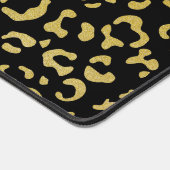 Gold Leopard, Gold Glitter, Leopard Pattern Bureaumat (Hoek)