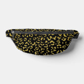 Gold Leopard, Gold Glitter, Leopard Pattern Heuptasje (Liggend)
