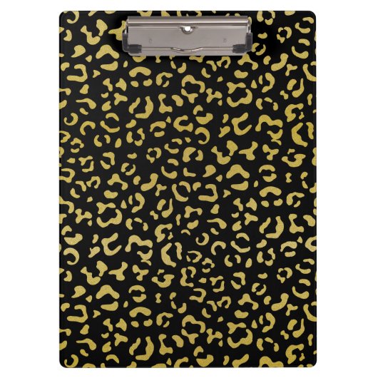 Gold Leopard, Gold Glitter, Leopard Pattern Klembord (Voorkant)