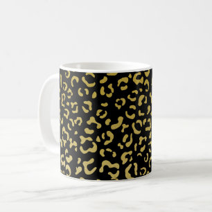 Gold Leopard, Gold Glitter, Leopard Pattern Koffiemok