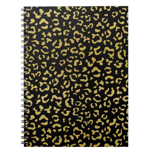 Gold Leopard, Gold Glitter, Leopard Pattern Notitieboek (Voorkant)