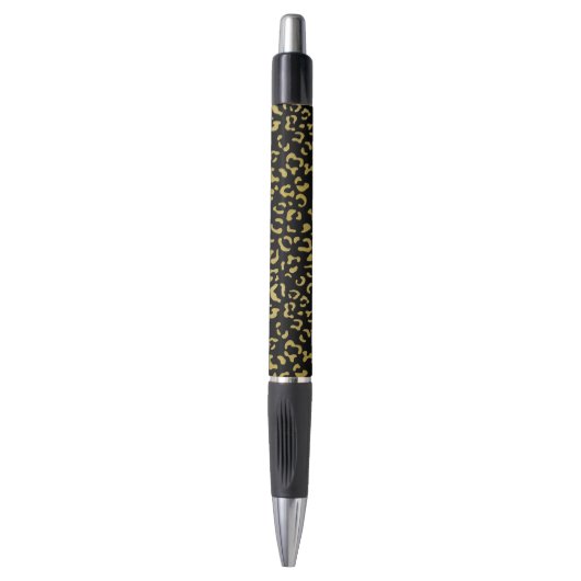 Gold Leopard, Gold Glitter, Leopard Pattern Pen (Voorkant Verticaal)