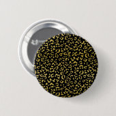 Gold Leopard, Gold Glitter, Leopard Pattern Ronde Button 5,7 Cm (Voorkant /achterkant)