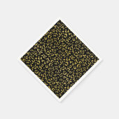 Gold Leopard, Gold Glitter, Leopard Pattern Servet (Hoek)