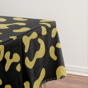 Gold Leopard, Gold Glitter, Leopard Pattern Tafelkleed