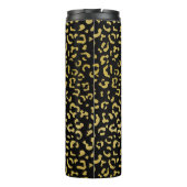 Gold Leopard, Gold Glitter, Leopard Pattern Thermosbeker (Achterkant)