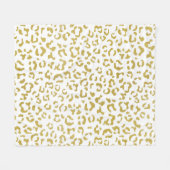 Gold Leopard, Gold Glitter, luipaard afdrukken Fleece Deken (Voorkant (Horizontaal))