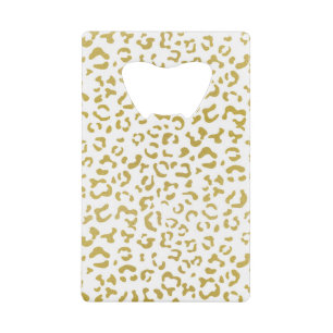 Gold Leopard, Gold Glitter, luipaard afdrukken Kredietkaart Flessenopener