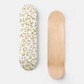 Gold Leopard, Gold Glitter, luipaard afdrukken Skateboard (Voorkant)