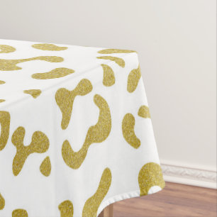 Gold Leopard, Gold Glitter, luipaard afdrukken Tafelkleed