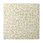 Gold Leopard, Gold Glitter, luipaard afdrukken Tegeltje (Voorkant)