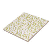 Gold Leopard, Gold Glitter, luipaard afdrukken Tegeltje (Zijkant)