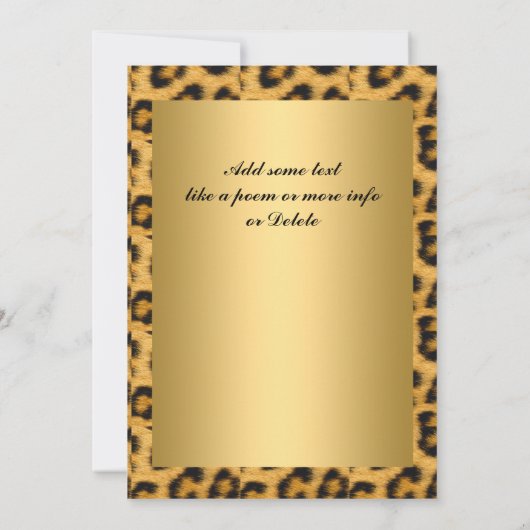 Gold Leopard Invitation 50e anniversaire (Dos)