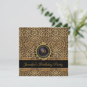 Gold Leopard Invitation en rotin 30e anniversaire (Debout devant)