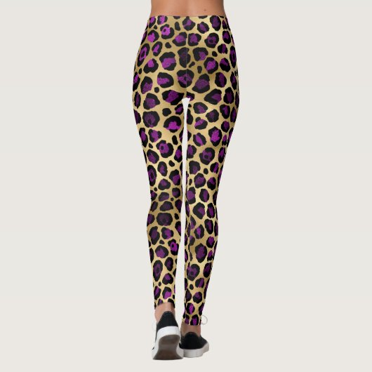 Gold Leopard-leggings Leggings (Achterkant)