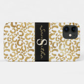 Gold leopard print aangepast Hoesje-Mate iPhone dr Case-Mate iPhone Case (Achterkant (horizontaal))