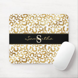 Gold leopard print aangepast muismat