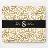 Gold leopard print aangepast muismat (Voorkant)