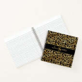 Gold leopard print aangepast Spiral Notitieboek (Binnen)
