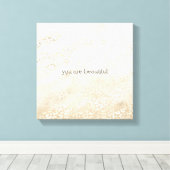 Gold Leopard Print Khaki Cream Beige Waterverf (Insitu (Houten vloer))