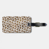 Gold Leopard Print Monogramed Bagagelabel (Achterkant horizontaal)