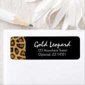 Gold Leopard Print Trendy Fur Pattern Wild Animal Etiket (Insitu)
