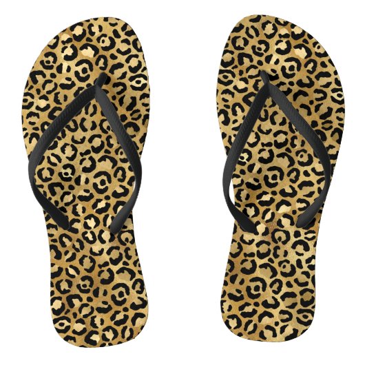 Gold Leopard-Teenslippers Teenslippers (Voetbed)