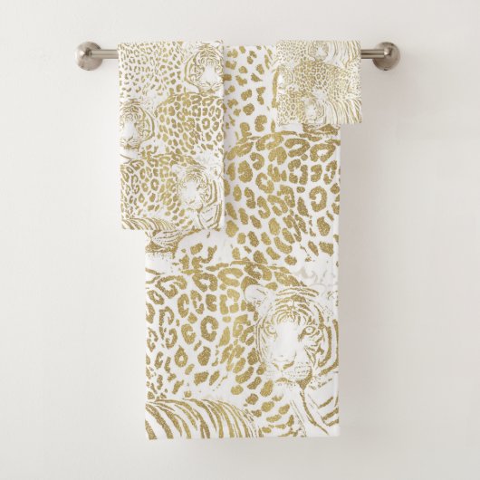 Gold Leopard Tiger Animals Pattern (En situation)