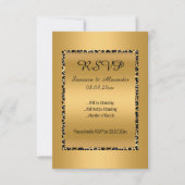 Gold Leopard Toute Occassion RSVP Invitation (Devant)