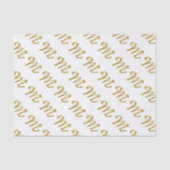 Gold Letter M Monogram-weefselpapier Tissuepapier (Voorkant)