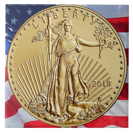 GOLD LIBERTY COIN TEGELTJE (Voorkant)