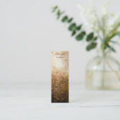 Gold Light 001 - Bladwijzer Mini Visitekaartje (Staand voorkant)