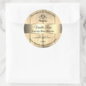 Gold Light Brown Wood Grain Product Labels hart (Tas)