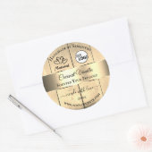 Gold Light Brown Wood Grain Product Labels Logo (Envelop)