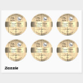 Gold Light Brown Wood Grain Product Labels Logo (Vel)